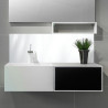 Crédence style épuré blanc sur mesure | Tablier-Baignoire.fr