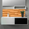 Crédence chêne naturel sur mesure salle de bain