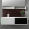 Crédence effet bois wengé sur mesure | Tablier-Baignoire.fr