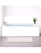 Tablier de baignoire sur mesure uni blanc PVC/aluminium