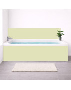 Tablier de baignoire sur mesure uni beige PVC/aluminium